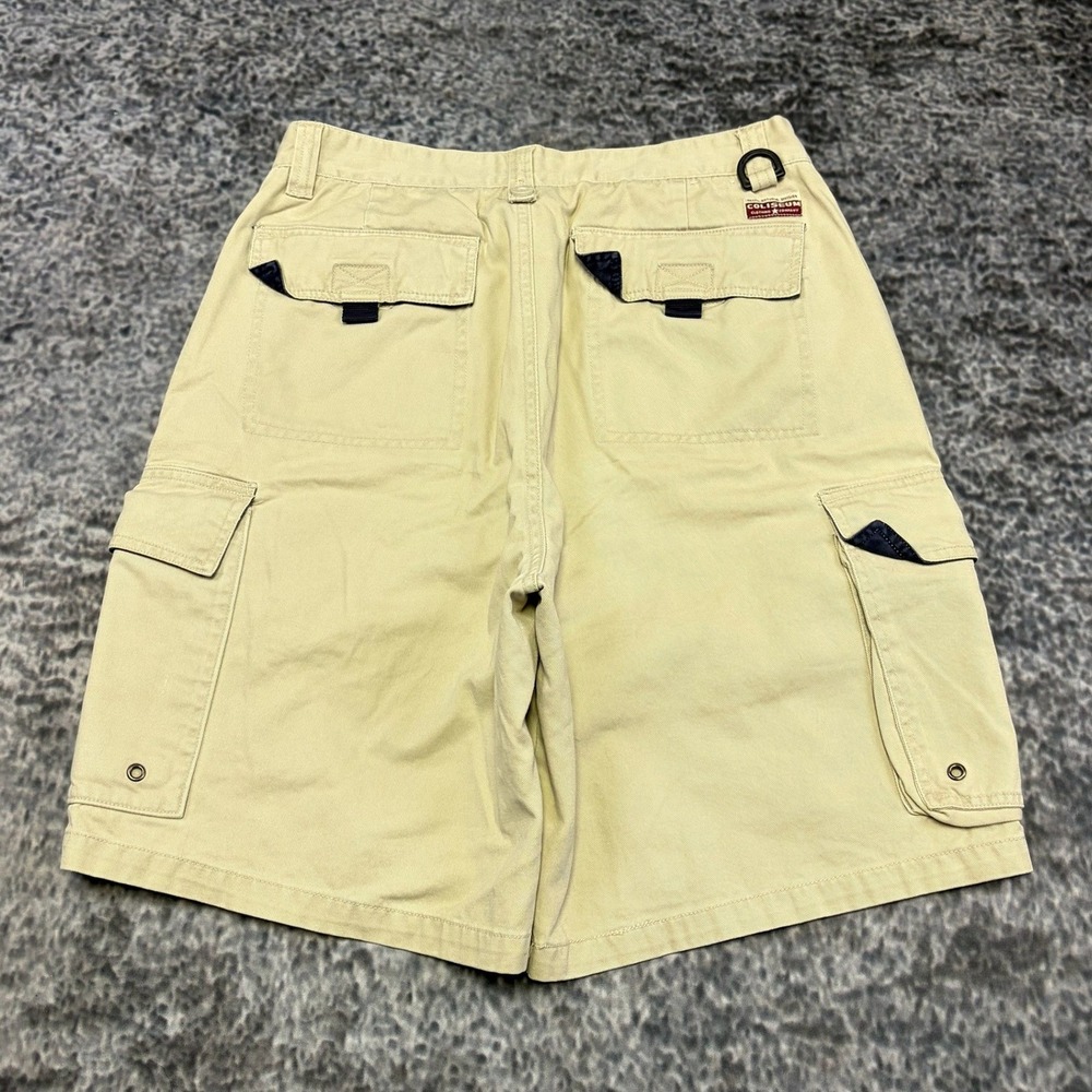 Vintage Y2K Coliseum Cargo Shorts Mens 30 Tan Baggy Utility Outdoor Skater